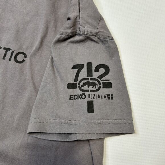 Ecko Unltd Y2K T-shirt Streetwear Superior Issue Eckonomics Rhino Gray Men Lrge - Picture 3 of 12